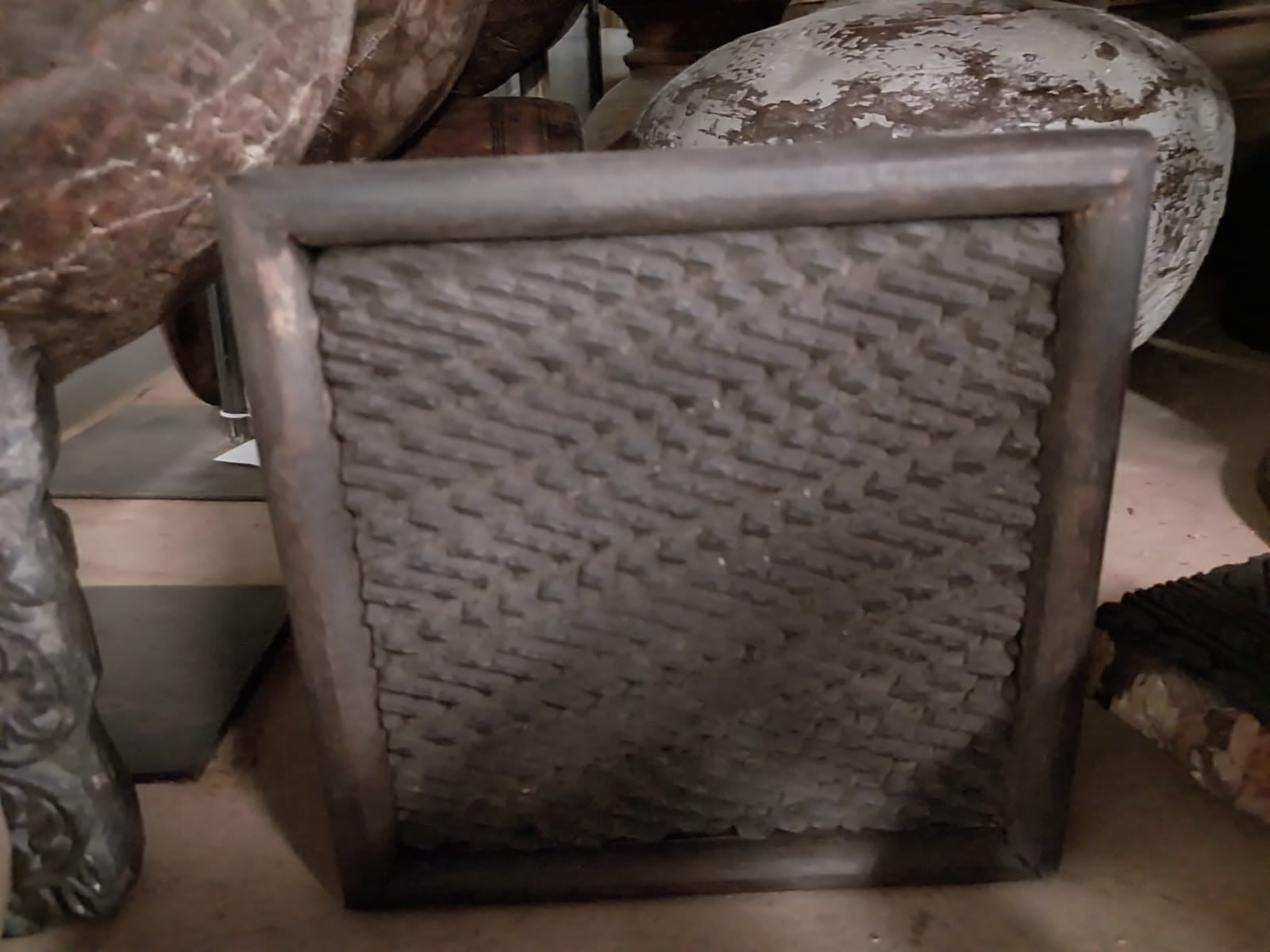 Vintage Carved Wooden Fabric Prinitng Block