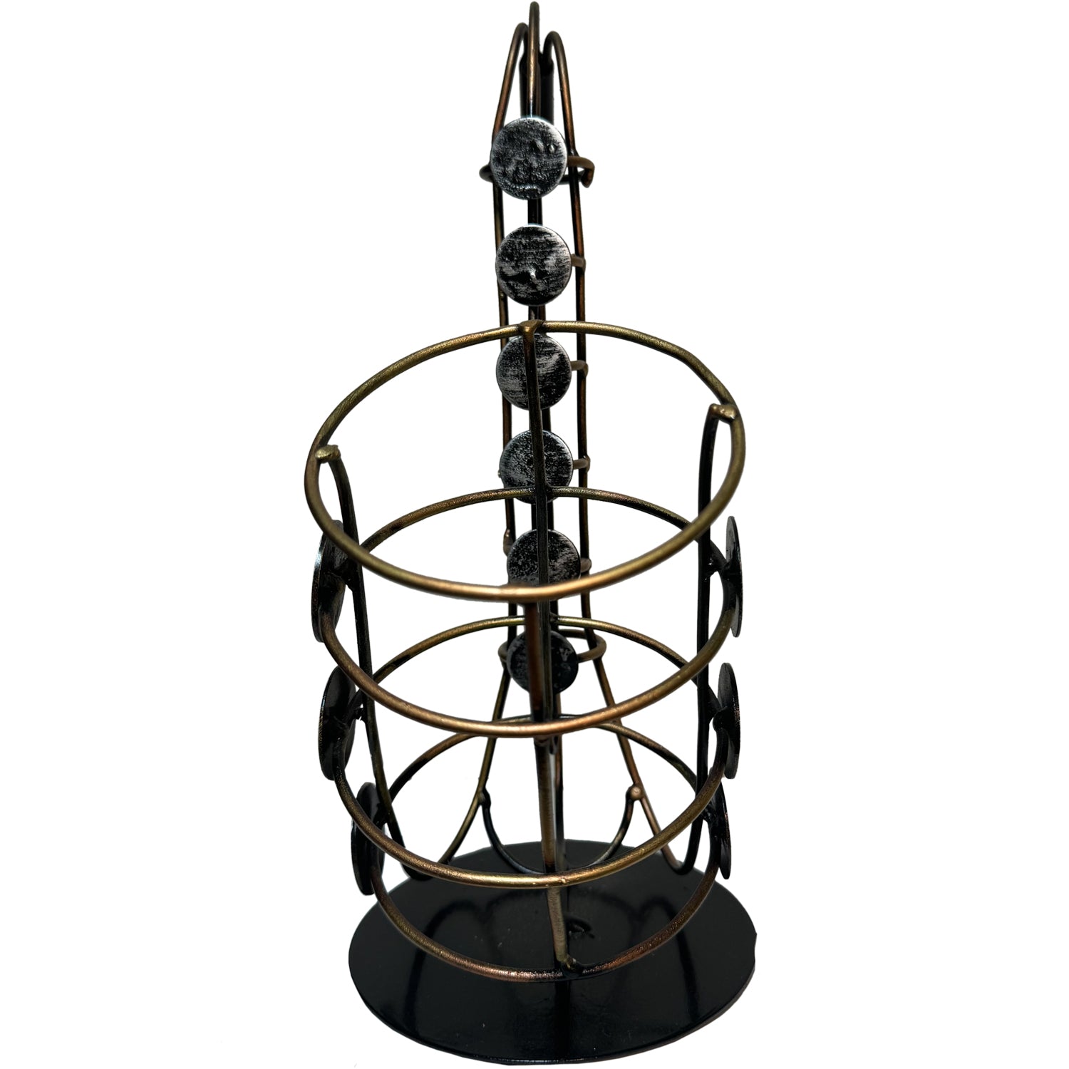 Eclectic Metal Wine Bottle Holder -  Saxophone Shaped