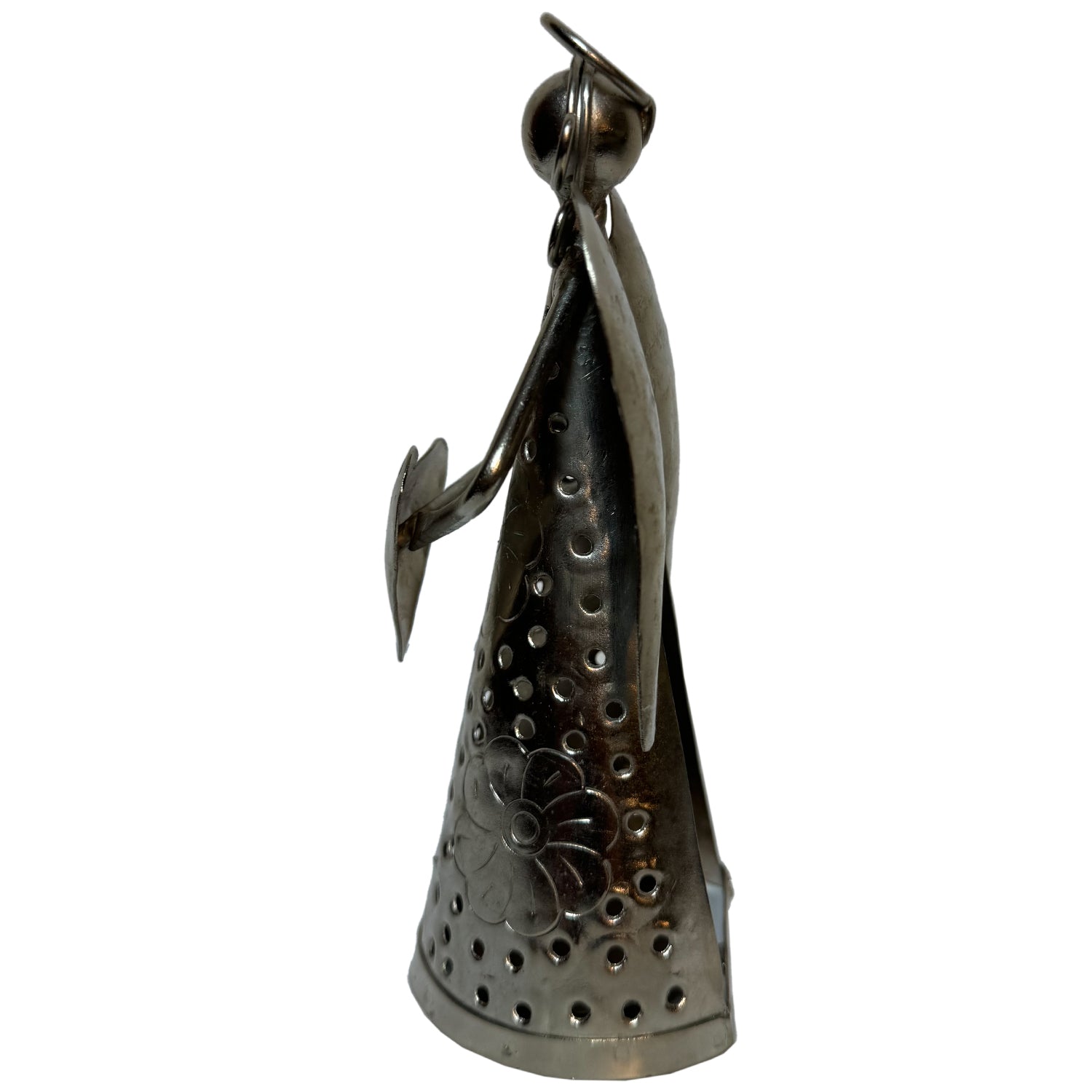 Eclectic Handmade Metal Angel Candle Holder Christmas Decor