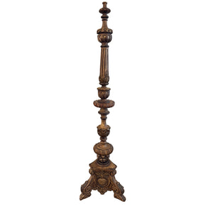 Vintage Hand Carved Wooden 74" Tall Sculptural  Decor