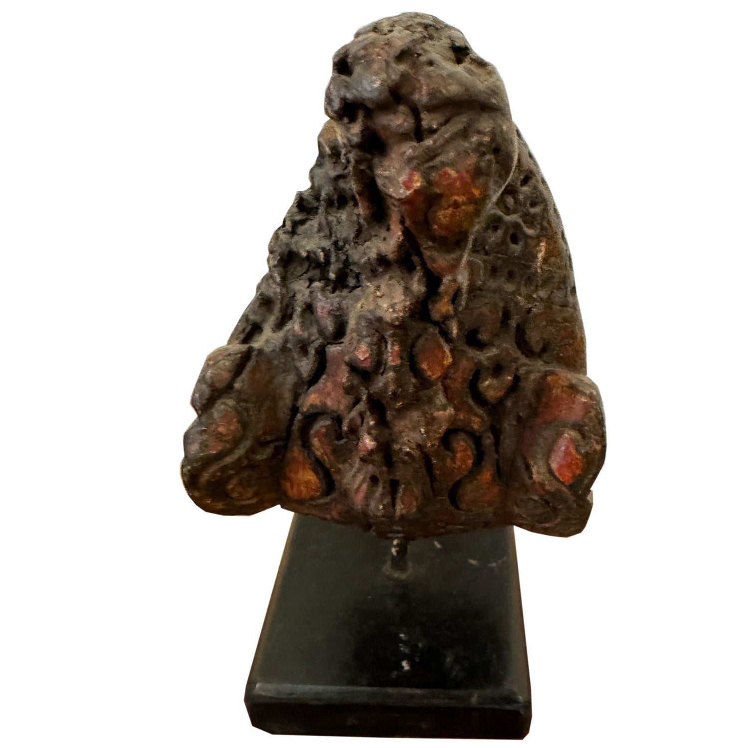 Antique 1800s Hand Carved Horse Corbel on Display Stand