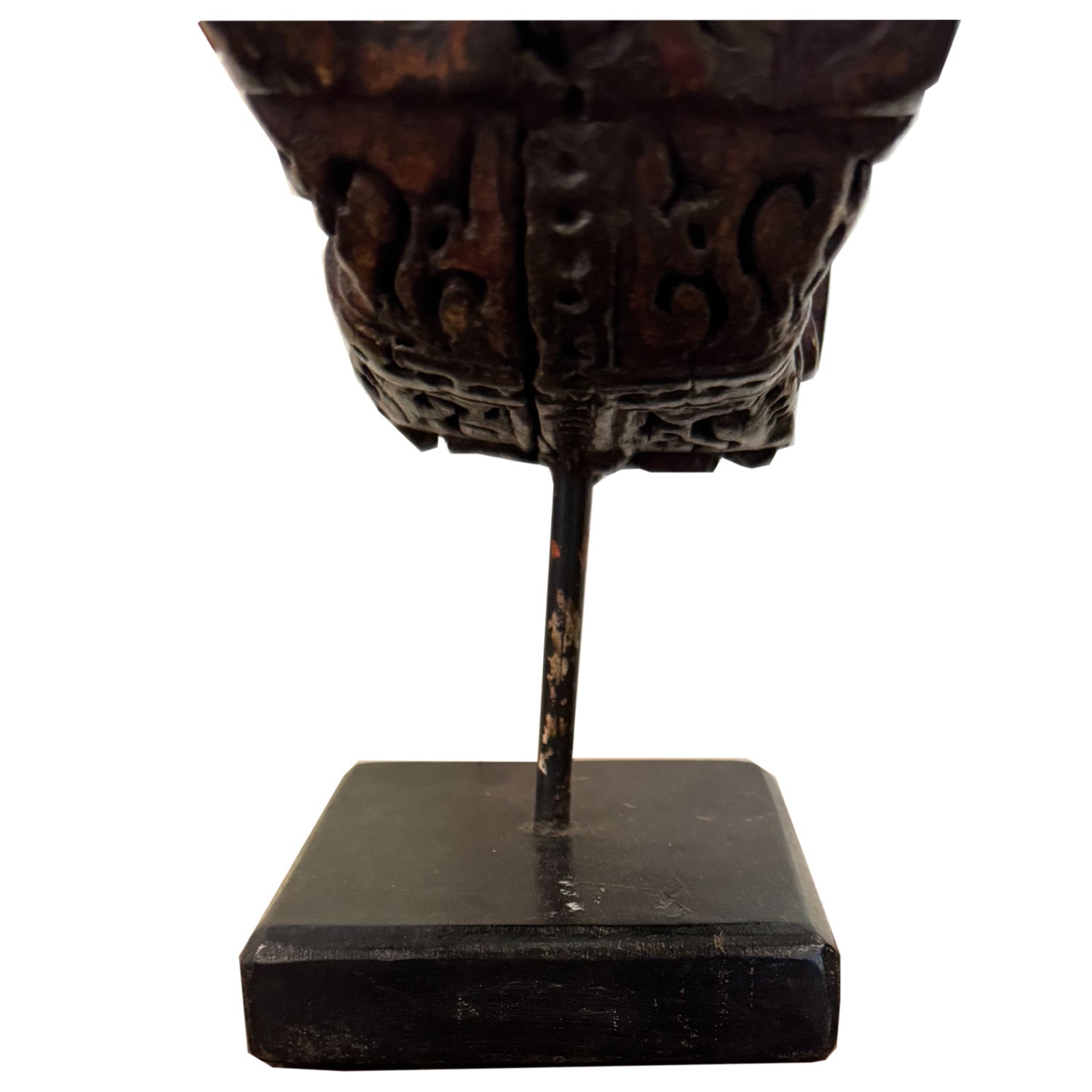 Antique 1800s Hand Carved Horse Corbel on Display Stand