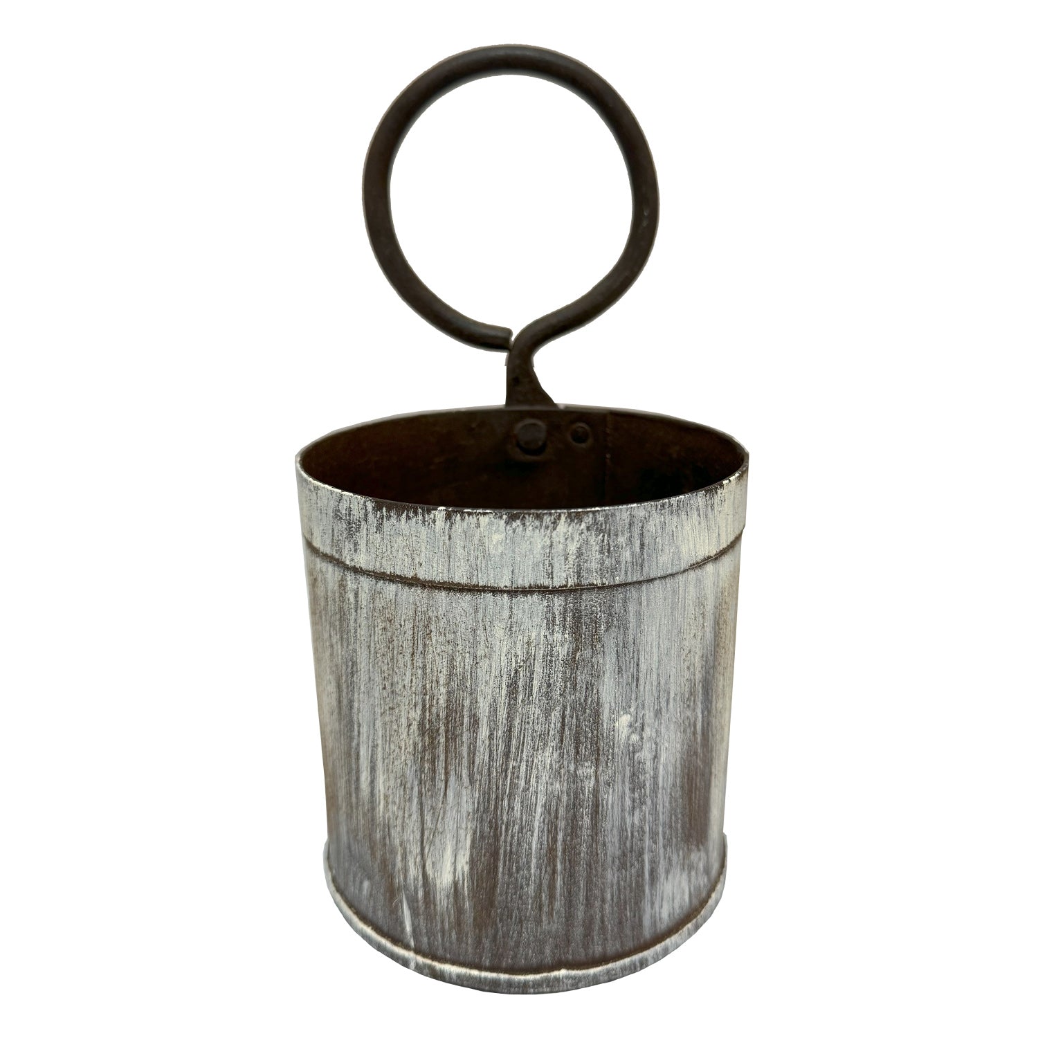 Vintage Iron Curry Pot Repurposed Pen Holder / Bud Vase