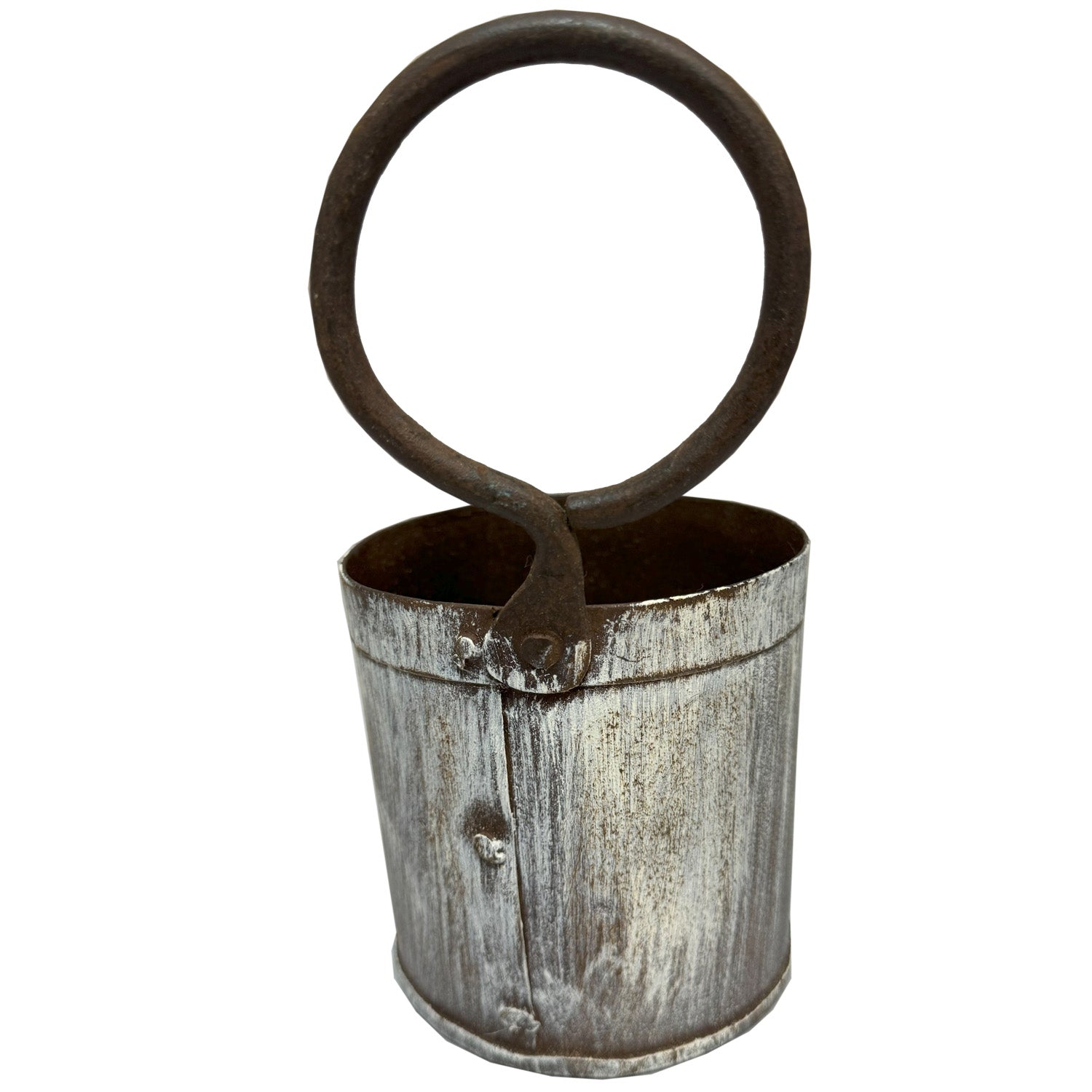 Vintage Iron Curry Pot Repurposed Pen Holder / Bud Vase