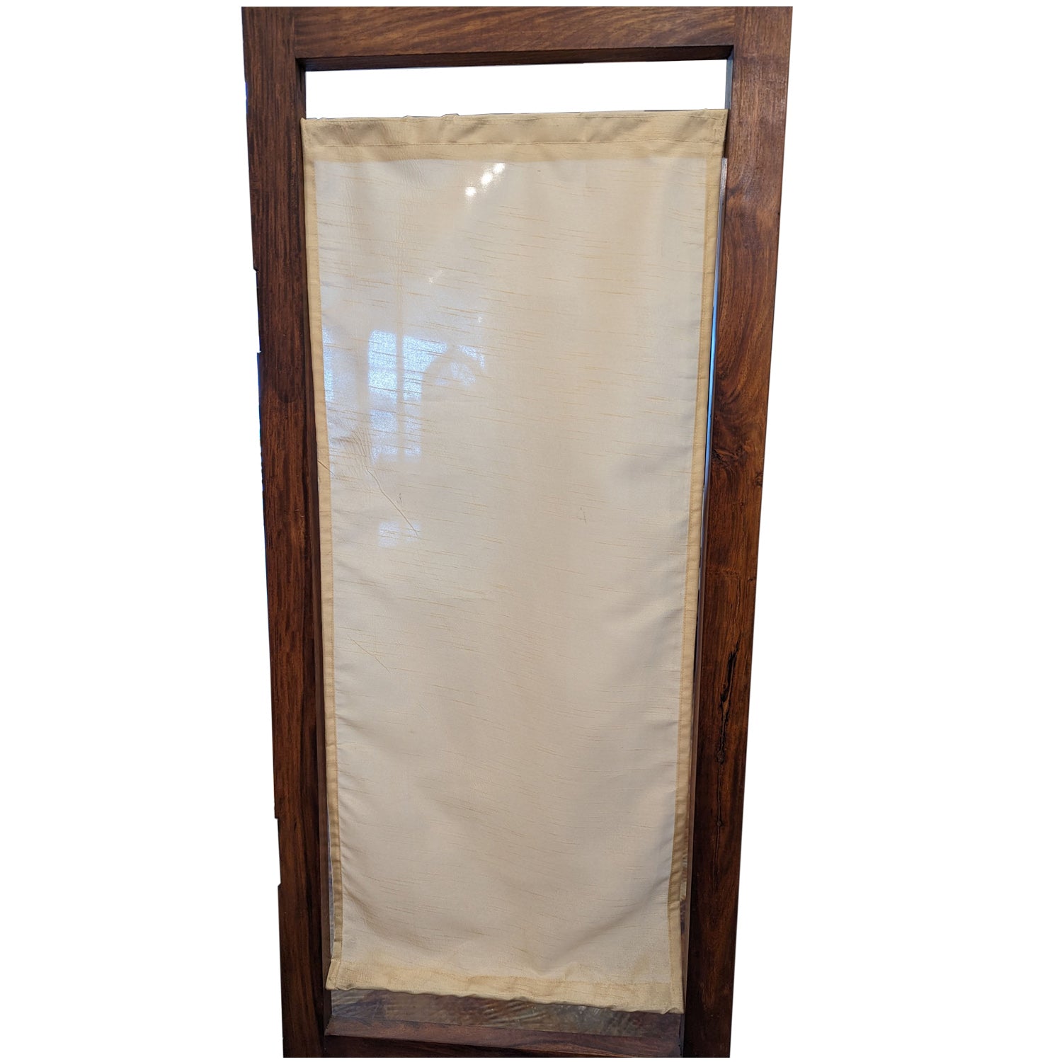 Handcrafted Intertwined Rosewood with Removable Silk panels Screen/Room Divider