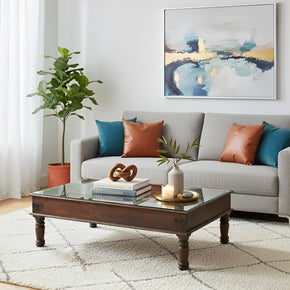 Rustic Antique Door Upcycled Solid Wood Large Coffee Table