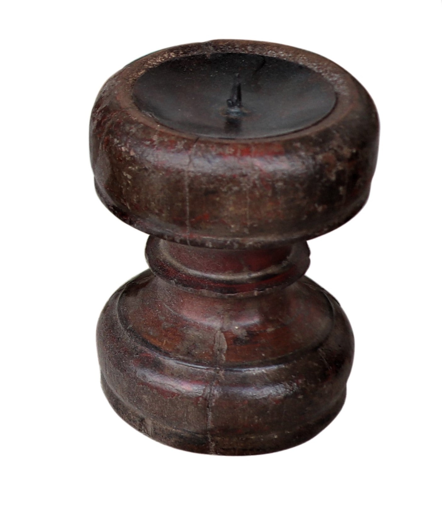 Vintage Wooden Bedpost Rustic Candle Stand
