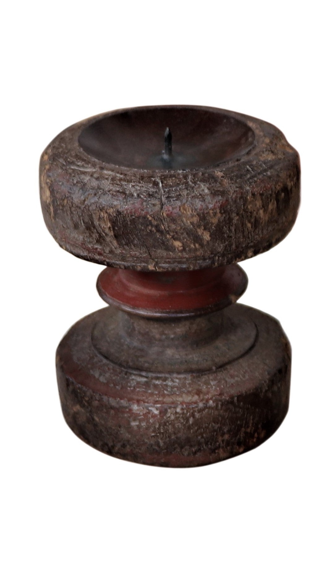 Vintage Wooden Bedpost Rustic Candle Stand