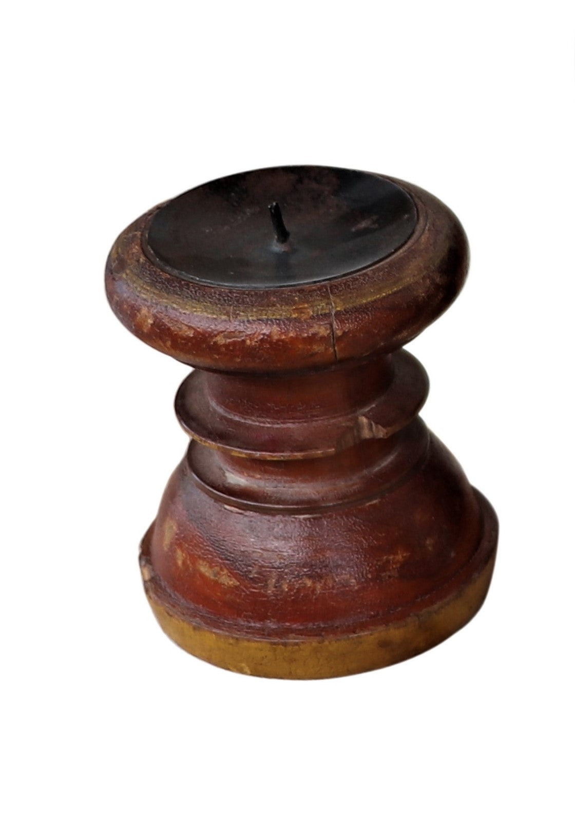 Vintage Wooden Bedpost Rustic Candle Stand