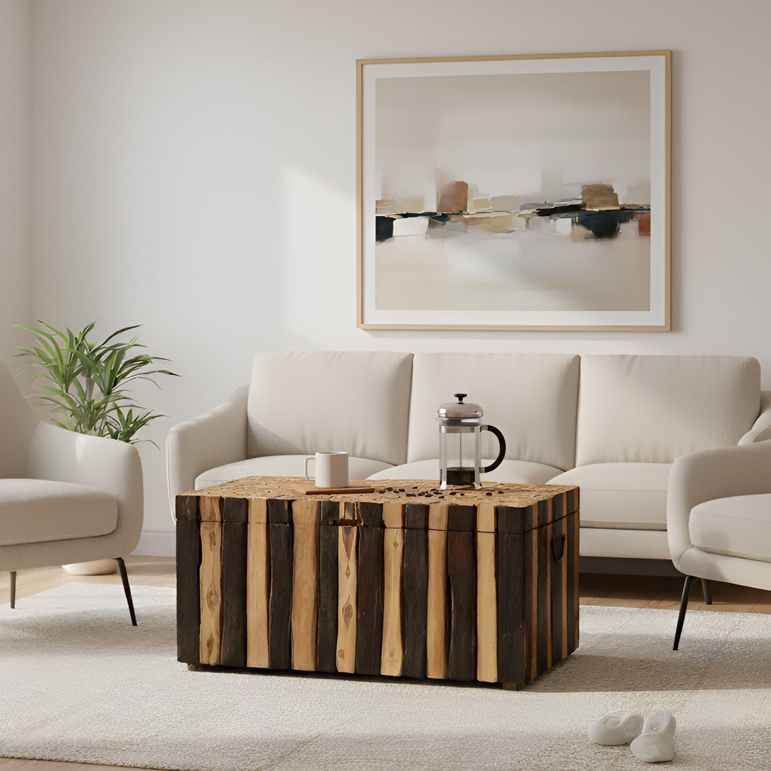 Rustic Ribbed Solid Wood 37