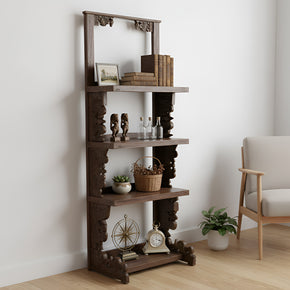 Unique Carved Corbels Repurposed Rustic 79" Tall Display Case