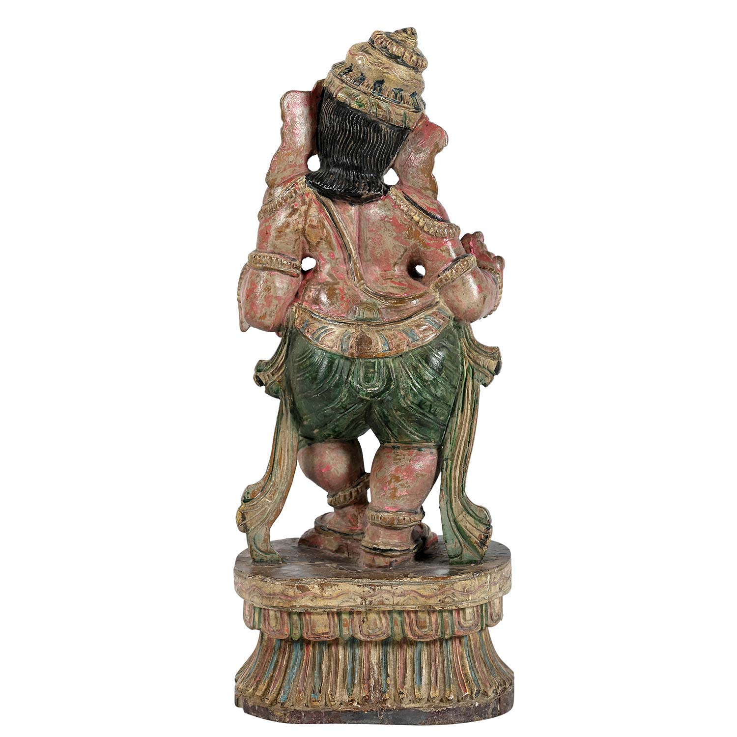 Vintage Hand Carved Dancing Ganesha 20 in. Tall Statue