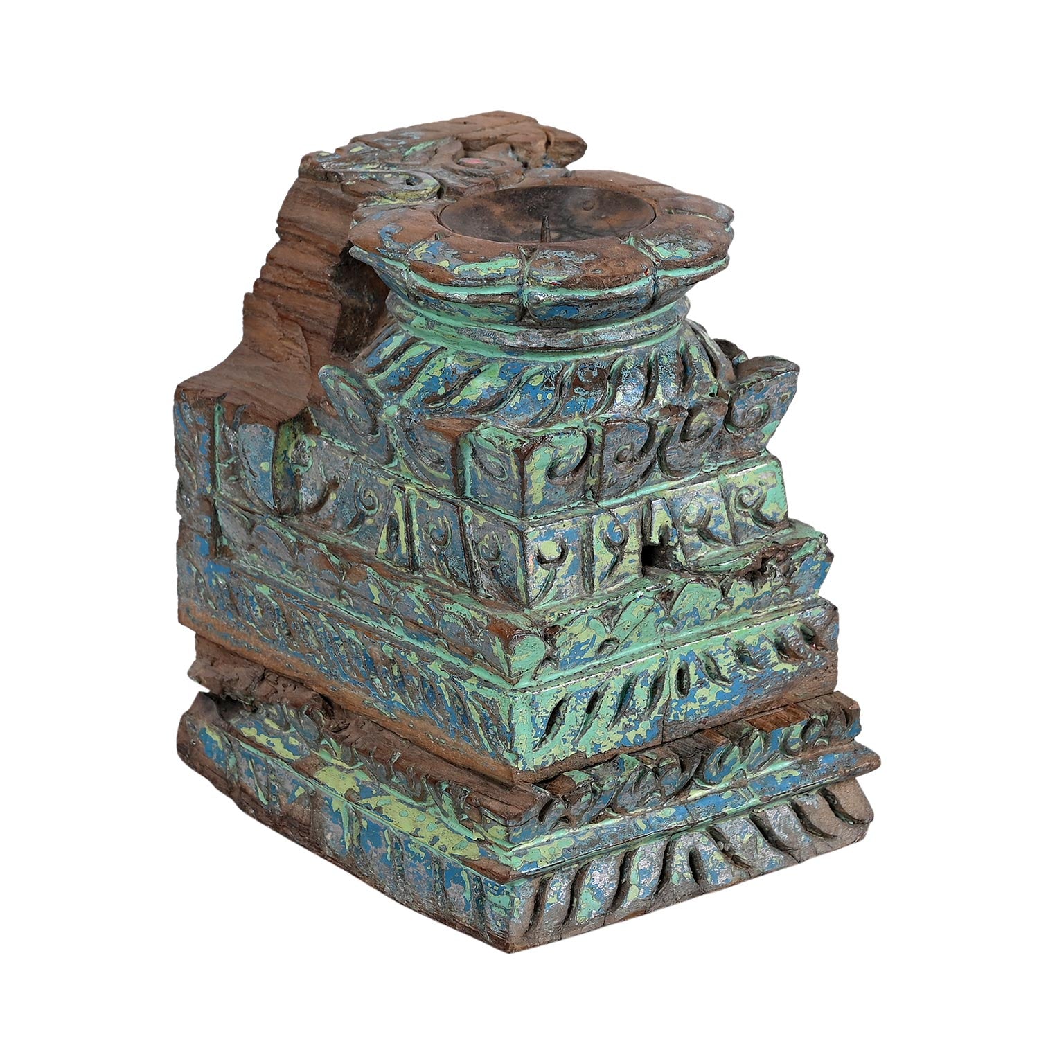 Antique Hand Carved Corbel Repurposed Unique Candle Holder