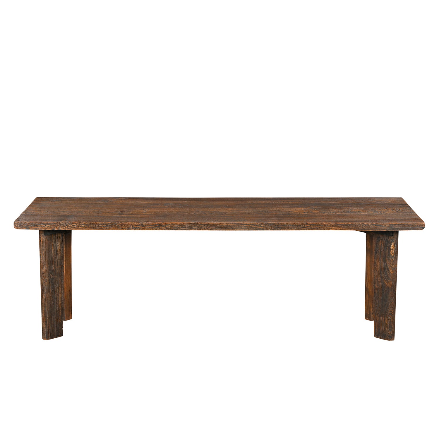 Mid Century Modern Solid Wood 60 in. Long Bench