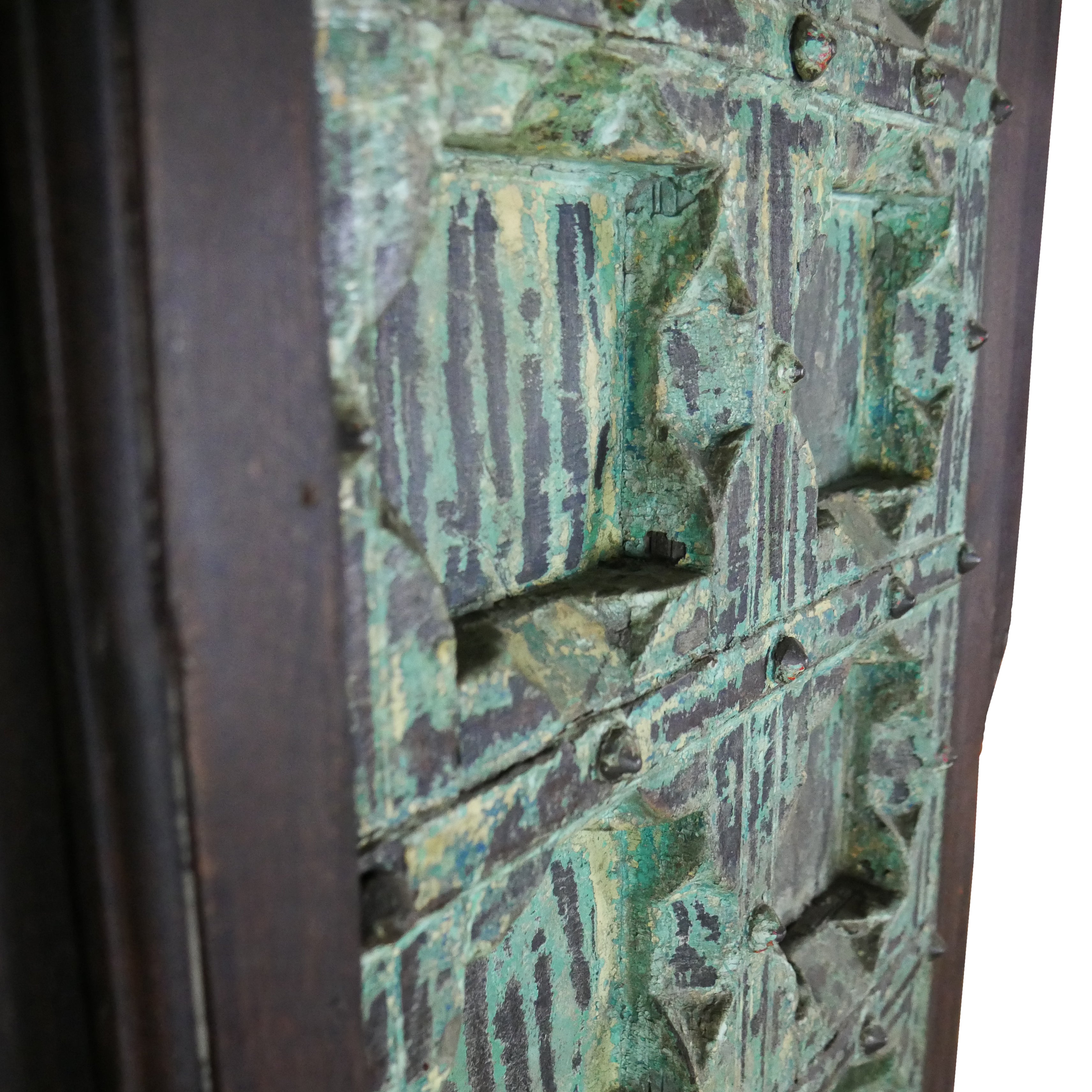 Two Tone Distressed Finished Farmhouse 72 in. Tall Storage Cabinet With 3 Shelves