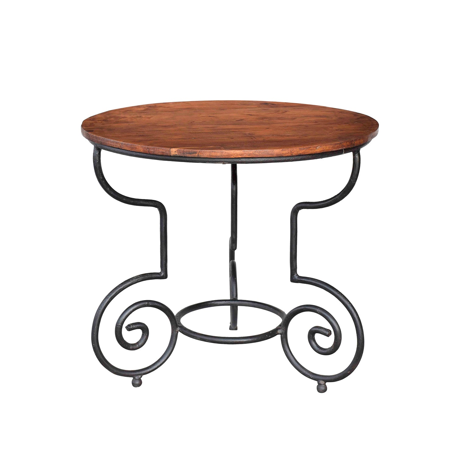 Mid Century Modern Scroll Metal Wooden Top 31