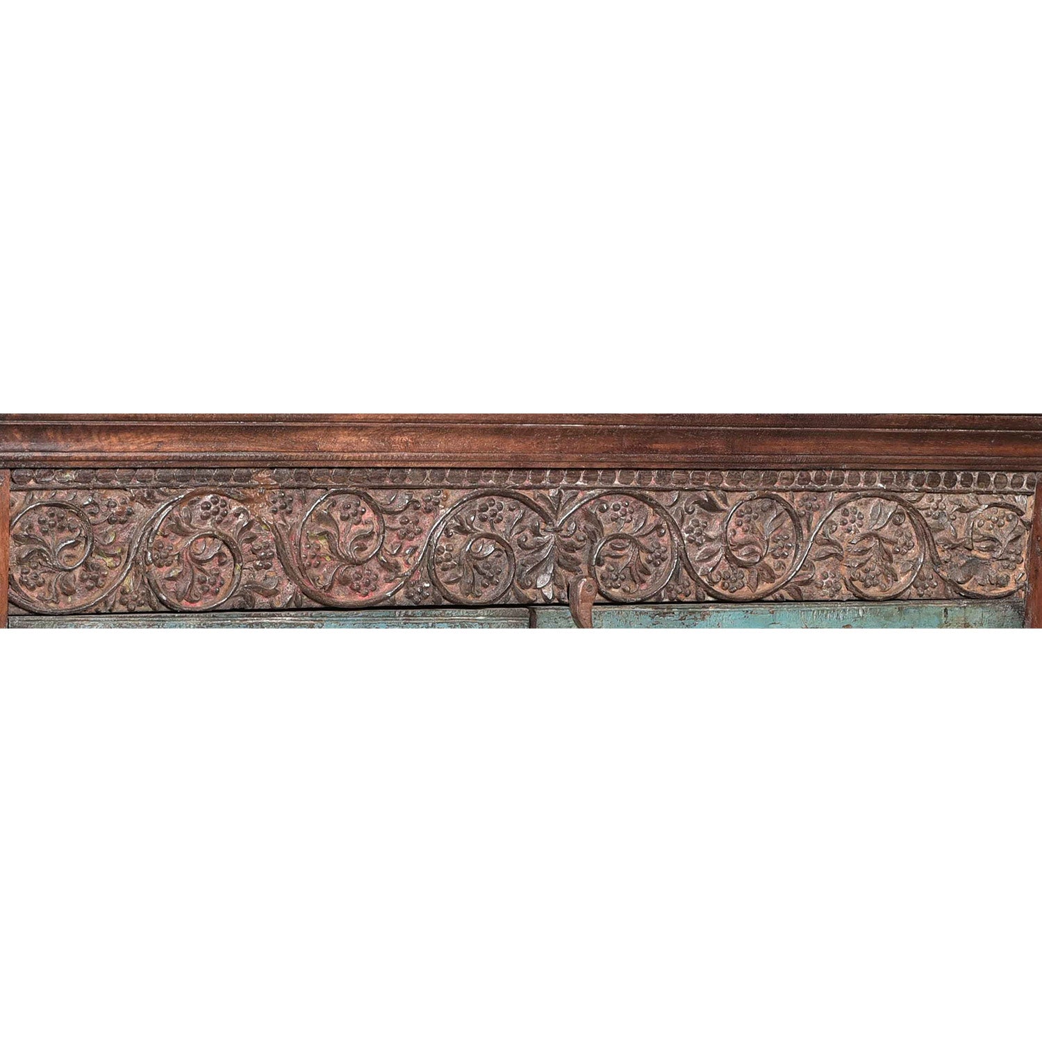 Rustic Farmhouse Two Tone Antique 2-Door Solid Wood Small Buffet