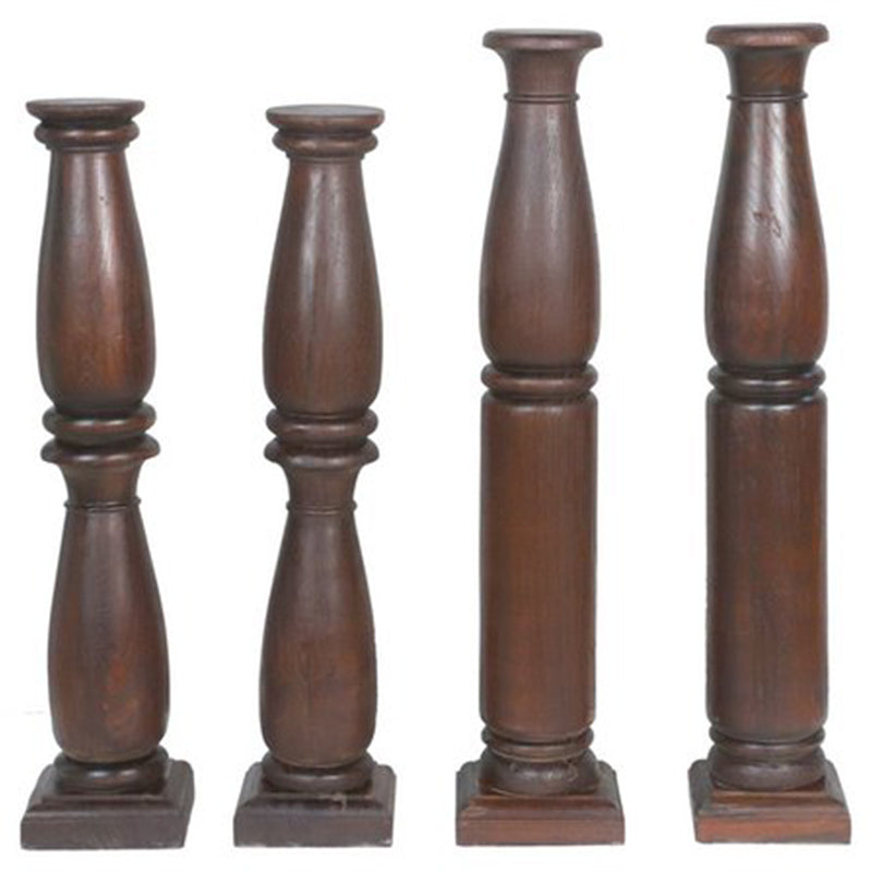 Rustic Vintage Bedpost Candle Sticks