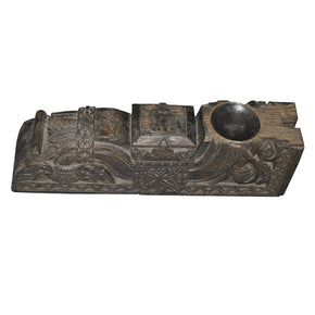 Rustic Carved Candle Holder