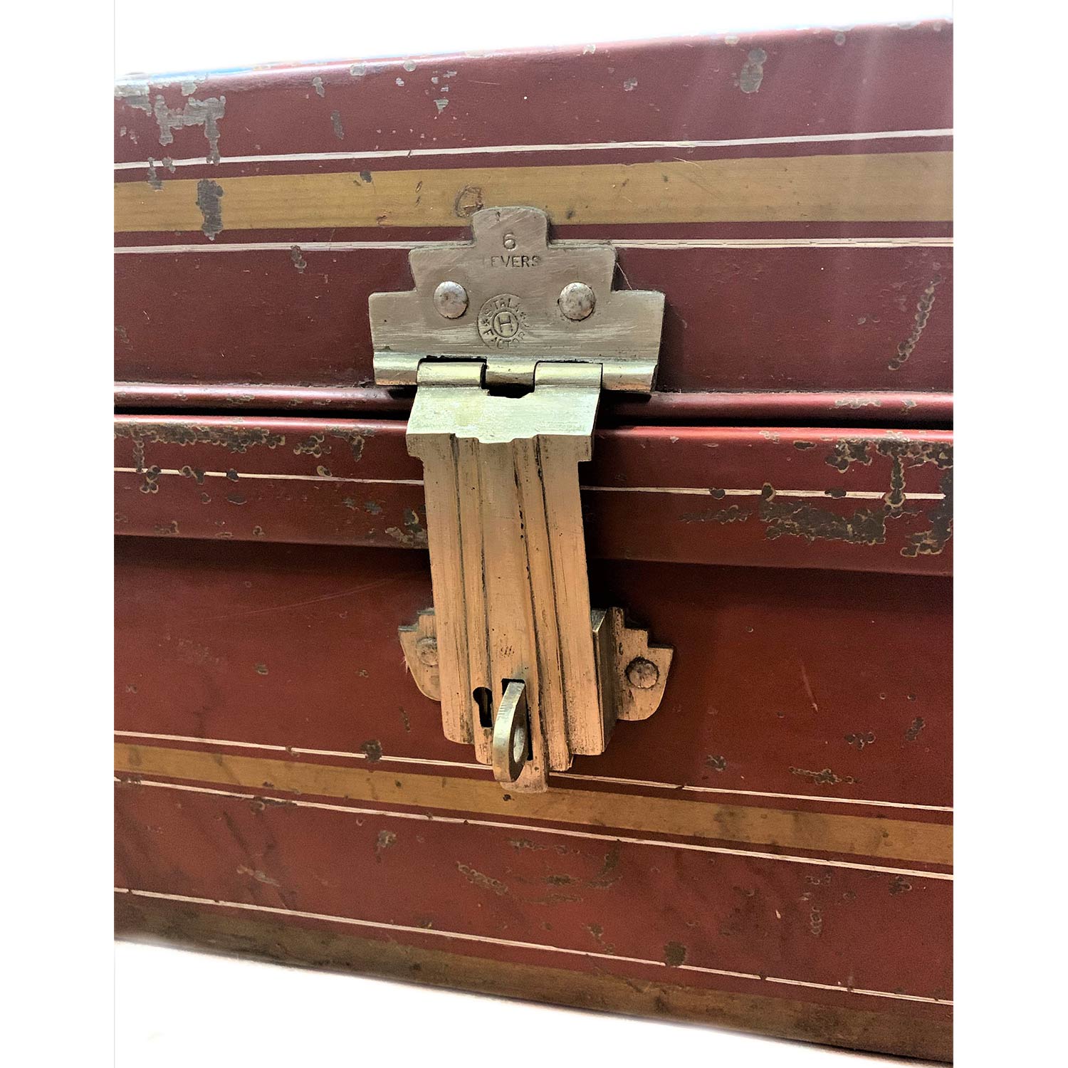 Antique Metal Manuscript Trunk