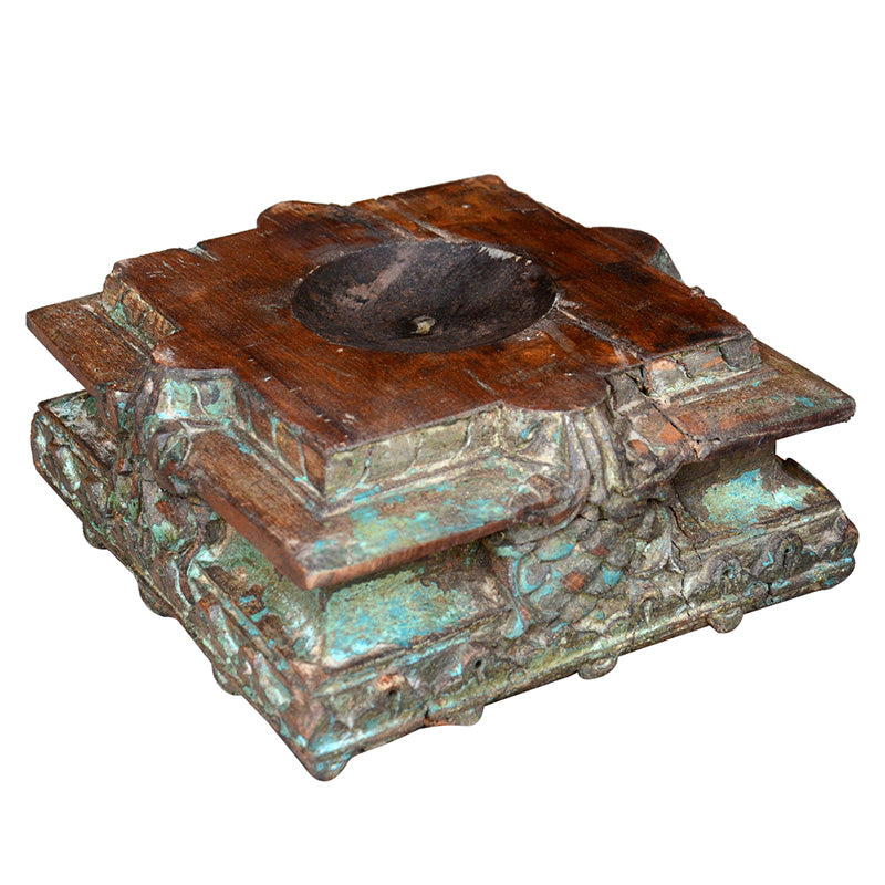 Rustic Column Base Candle Holder