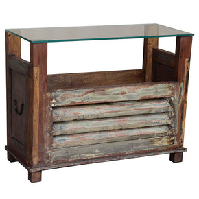 Rustic Shutter End Table