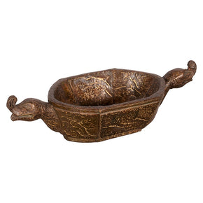 Unique Bowl Catchall With Brass Accents