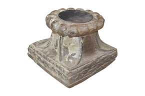 Rustic Carved Candle Holder
