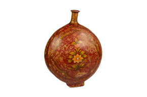 Antique Leather Water Carrier Vase