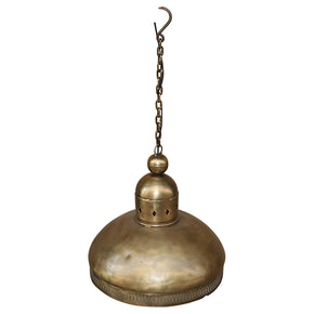 16 in. Round Antique Brass Finish Metal Pendant Lighting