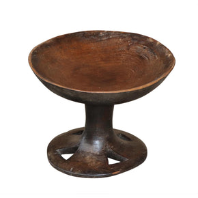 Vintage Wooden 12 in. Round Decorative Bowl