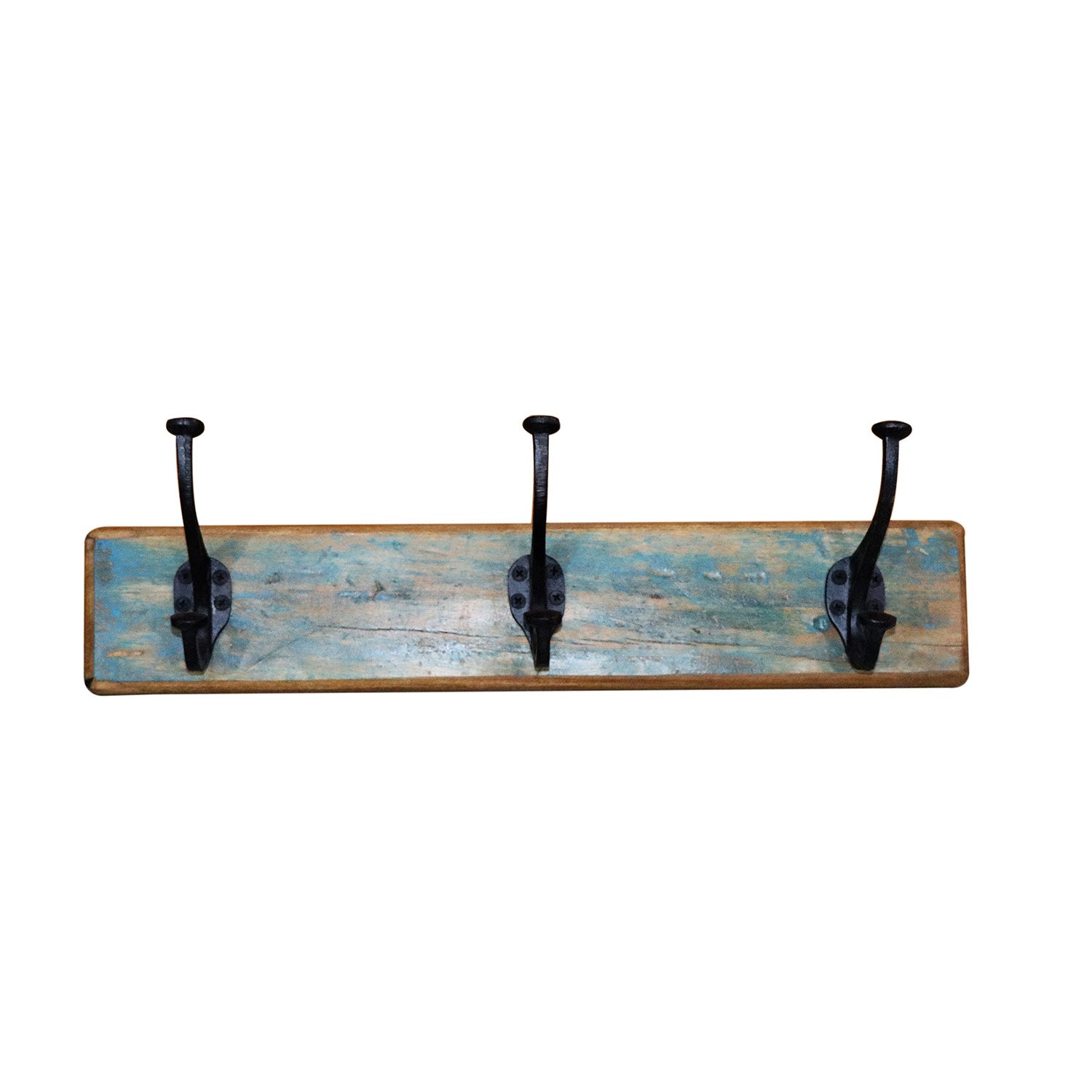 Farmhouse Style Reclaimed Wood Wall Hook Panel