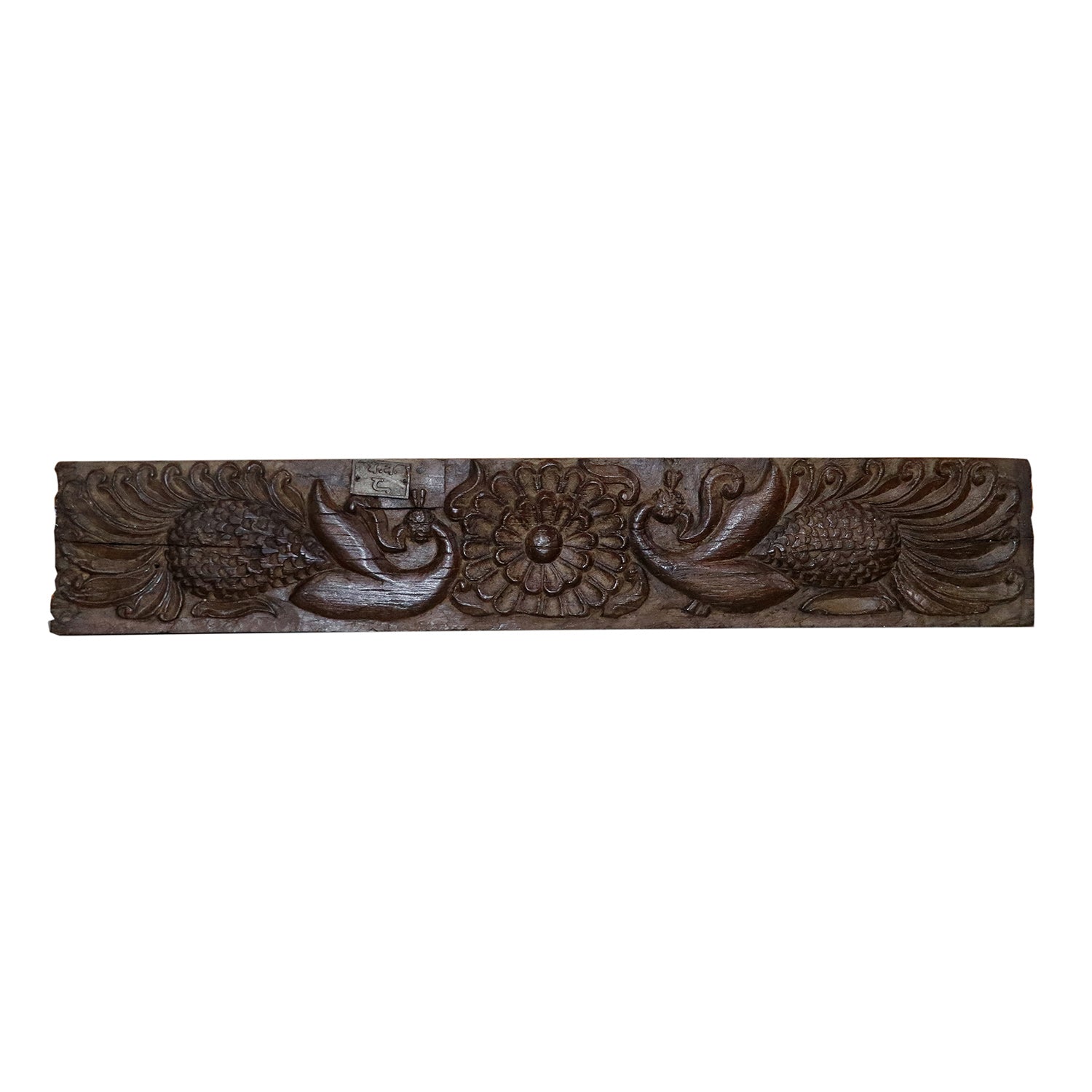 Antique Hand Carved Teak Wood Frieze Wall Art