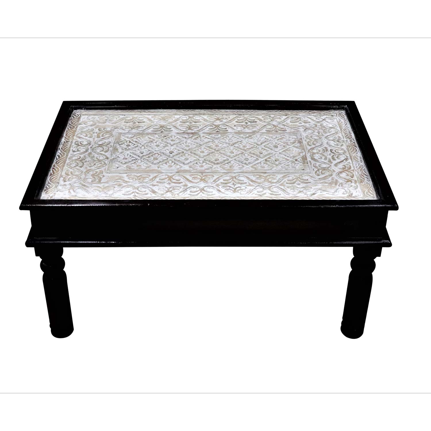 Carved Wooden Panel Inset Two-Tone 36