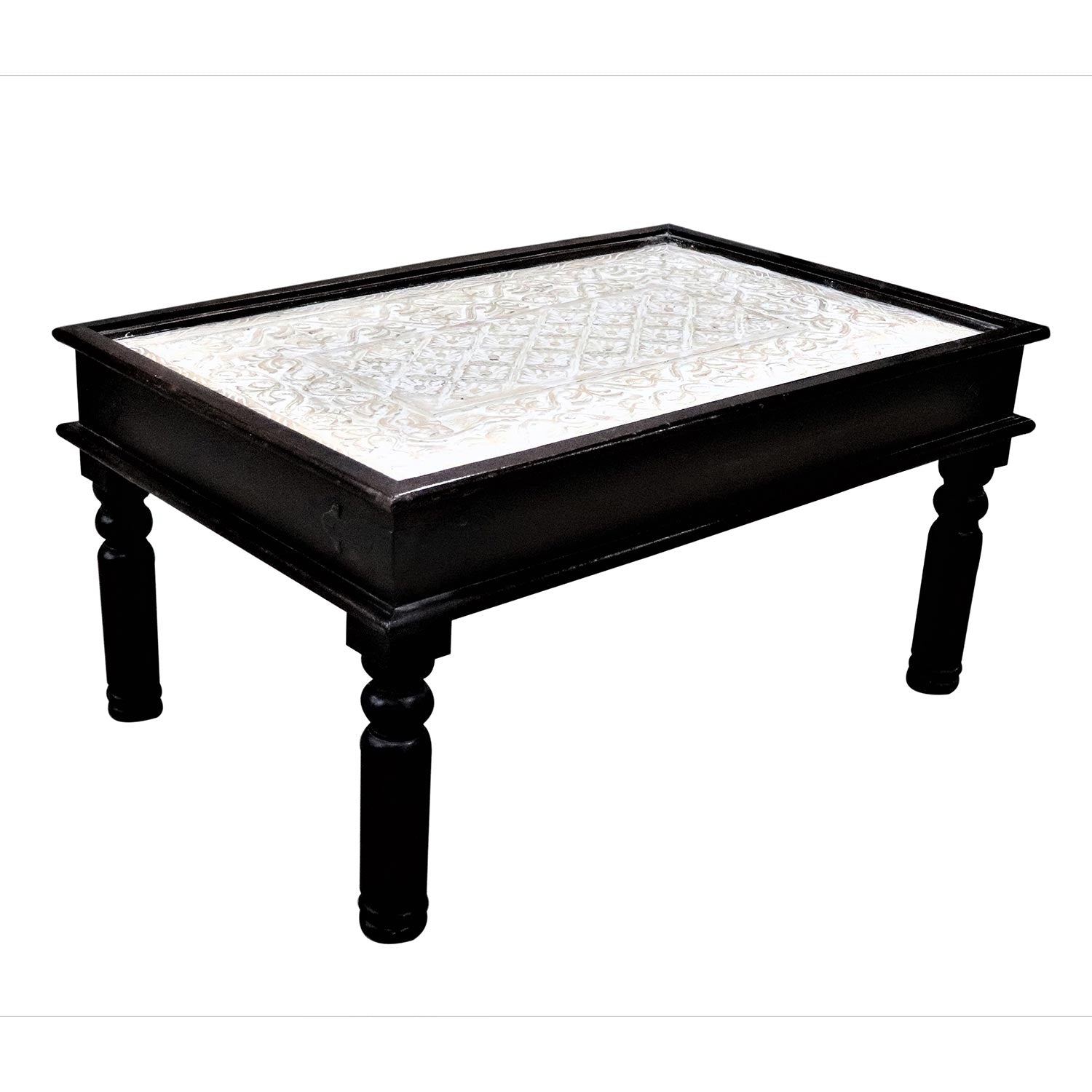 Carved Wooden Panel Inset Two-Tone 36