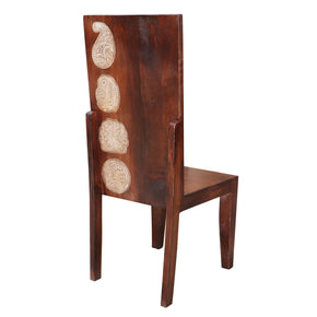 Paisley Carved Modern Solid Wood Modern Dining Chair