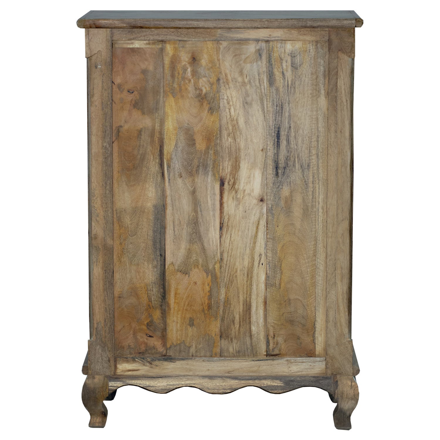 Elegant 2-Door Solid Wood Gray Tall Cabinet With Brass Accents