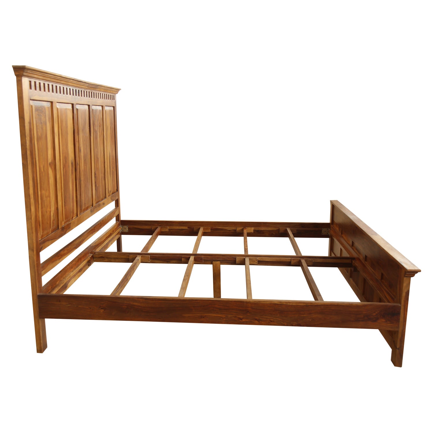 Rustic Country Style Solid Rosewood King Size Bed