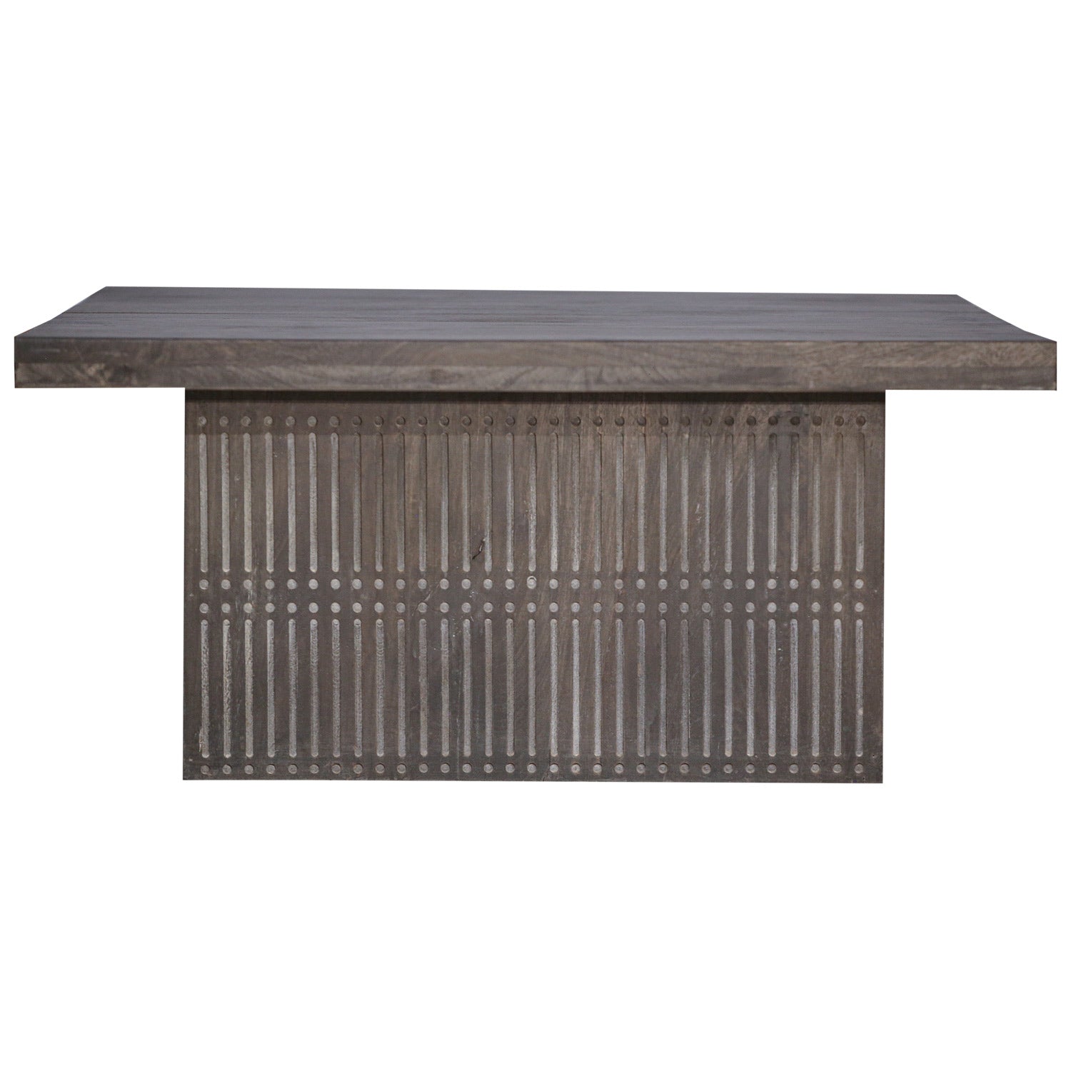 Modern Ash Gray Rib Carved Solid Wood 40