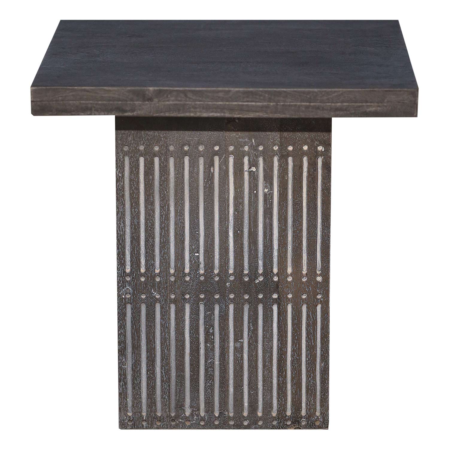 Modern Ash Gray Rib Carved Solid Wood 24