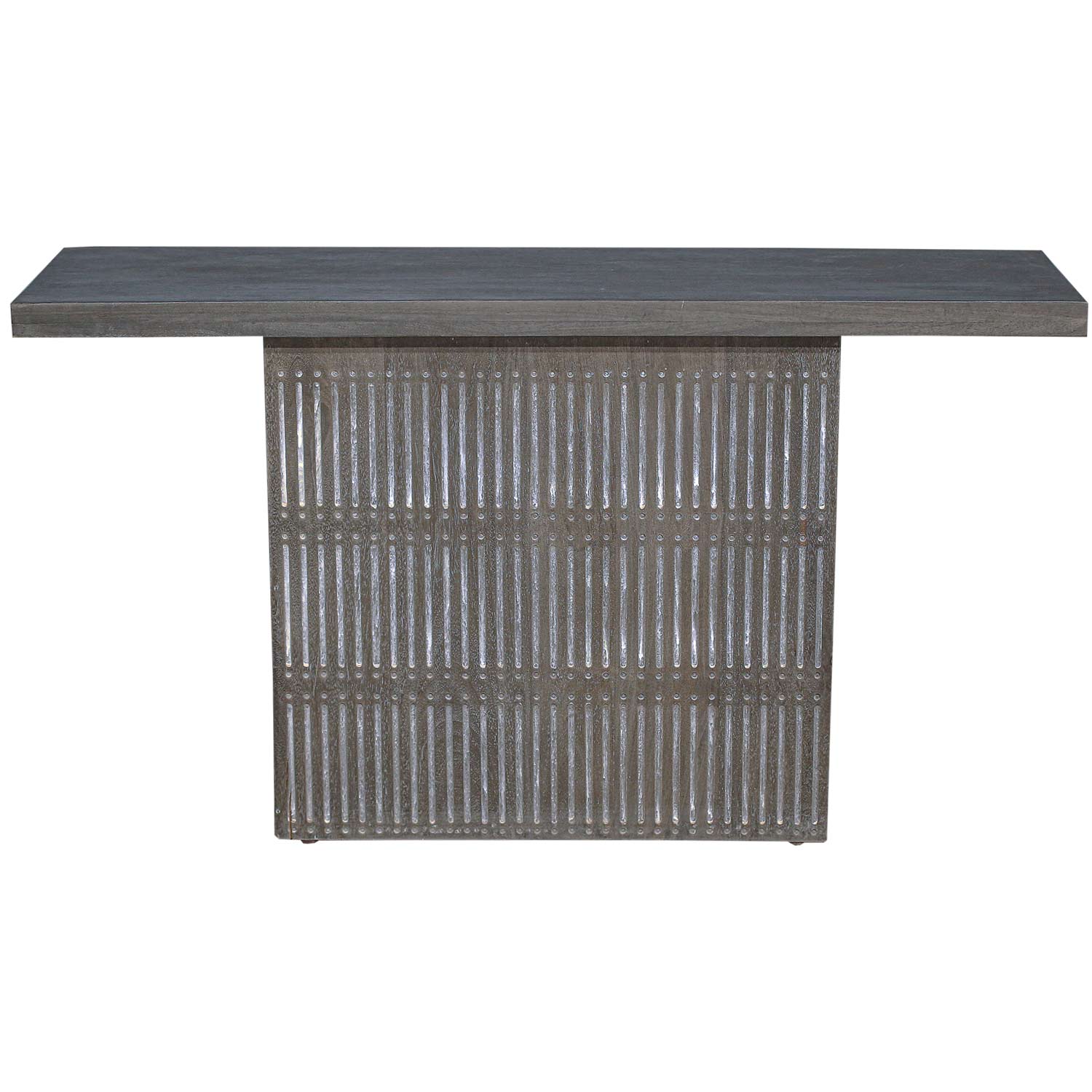 Modern Ash Gray Rib Carved Solid Wood 54