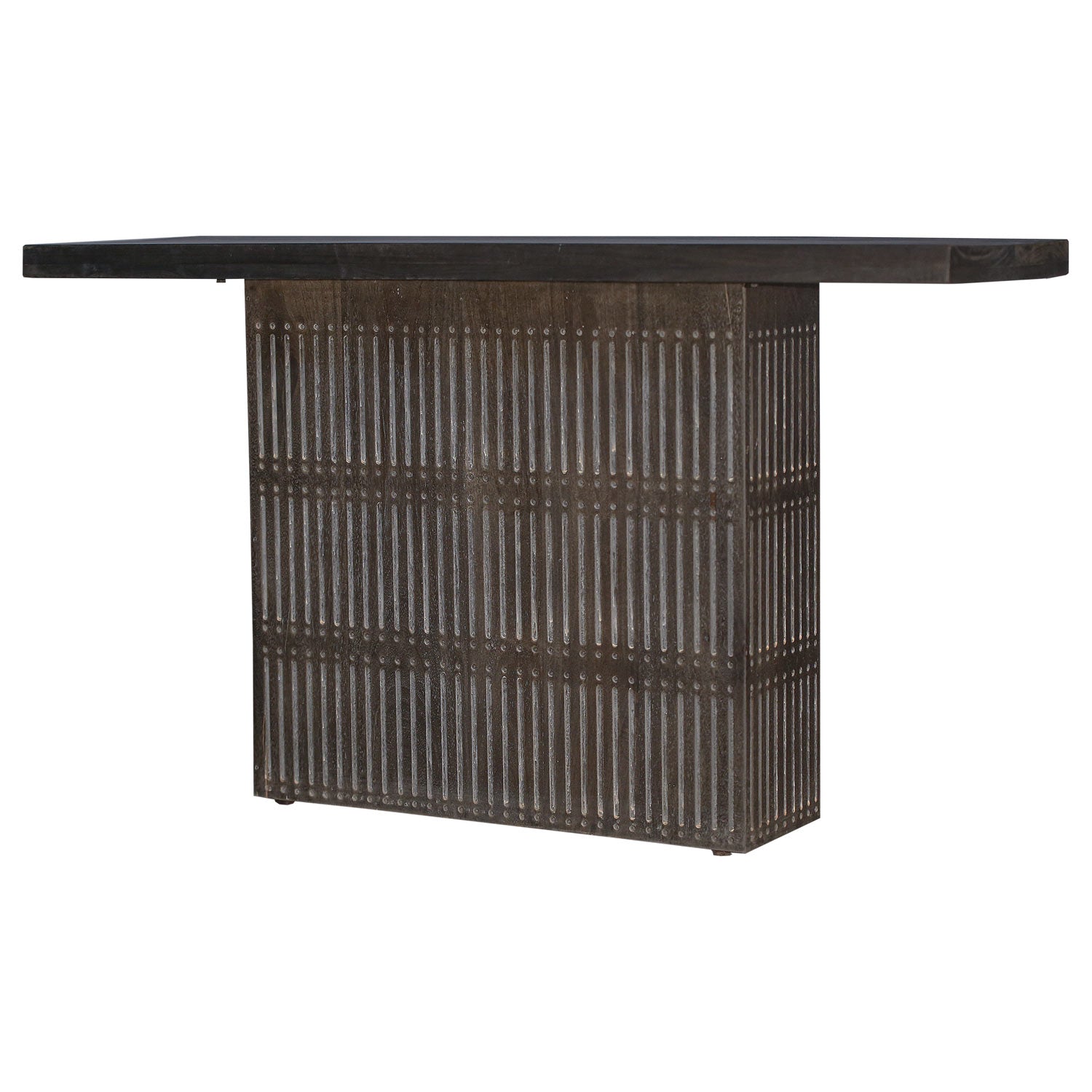 Modern Ash Gray Rib Carved Solid Wood 54