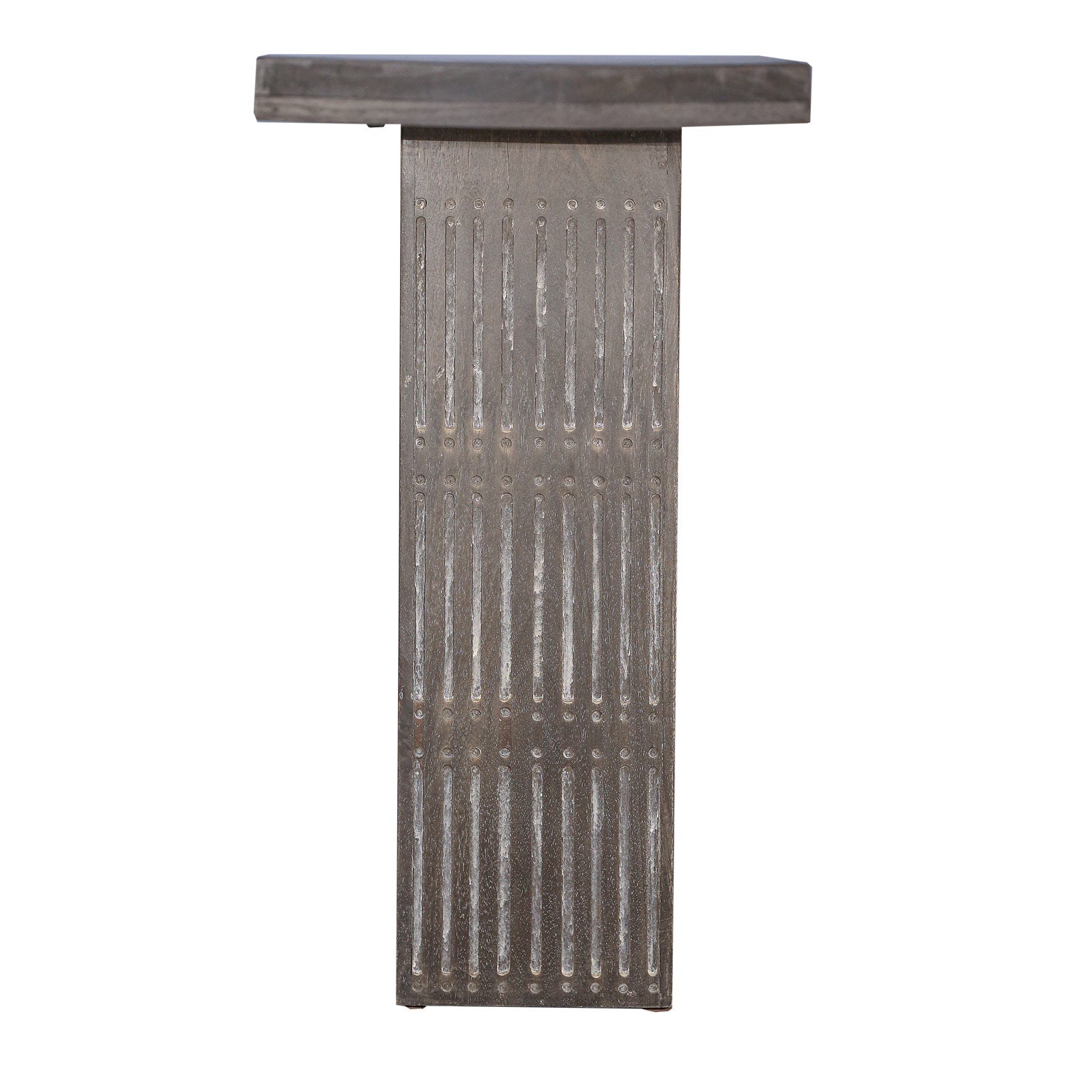 Modern Ash Gray Rib Carved Solid Wood 54