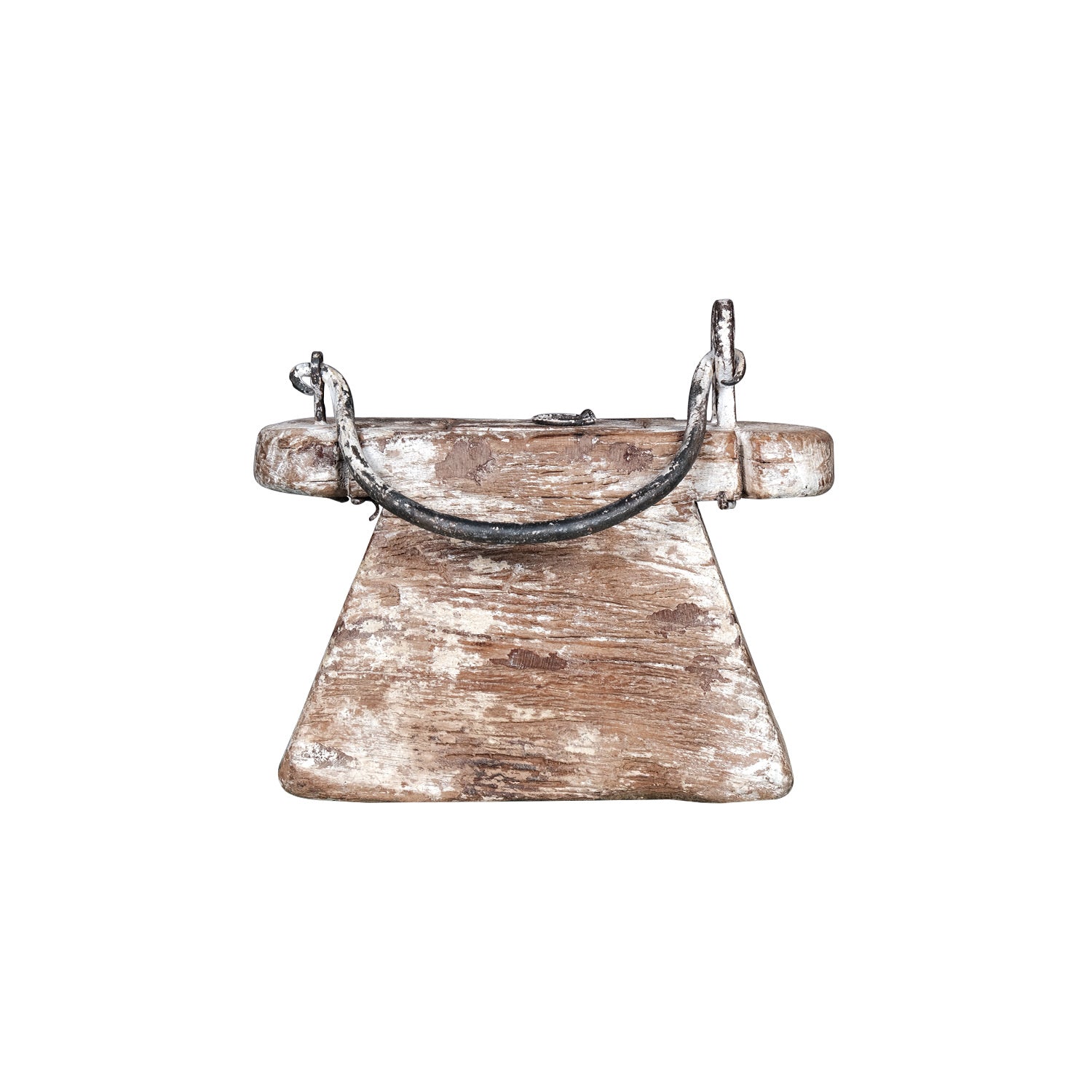 Antique Hand Carved Wooden Oil Purse