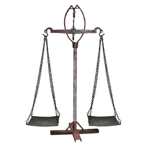 Early 1900s Antique 89" Tall Weighing Scale