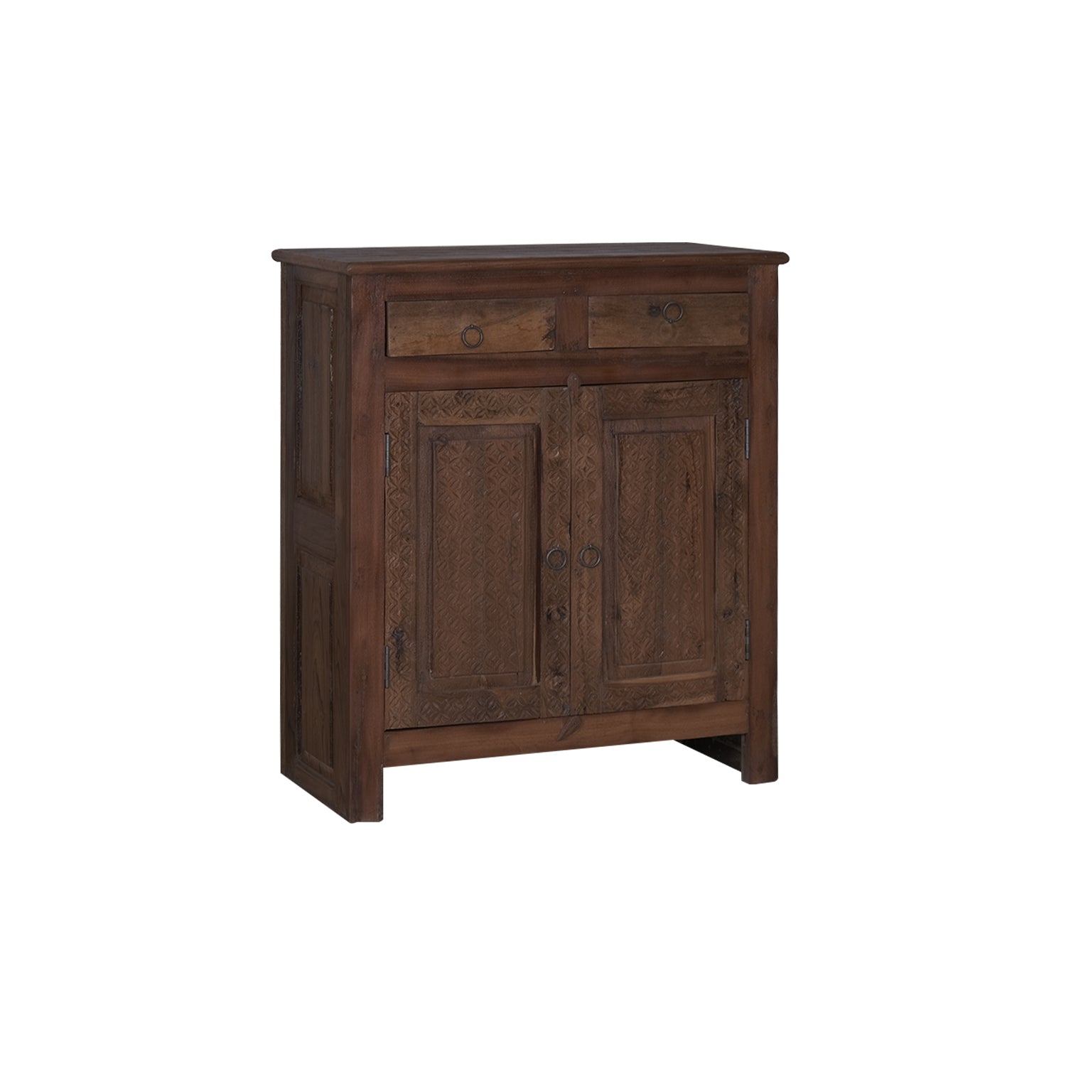 Vintage Teak Wood 2-Door Storage Cabinet