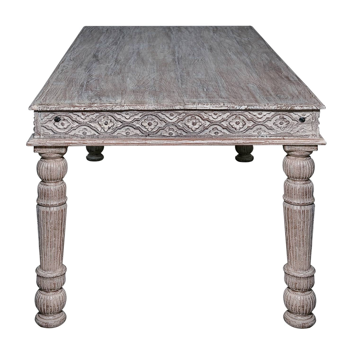 Transitional Style Carved Solid Wood 72