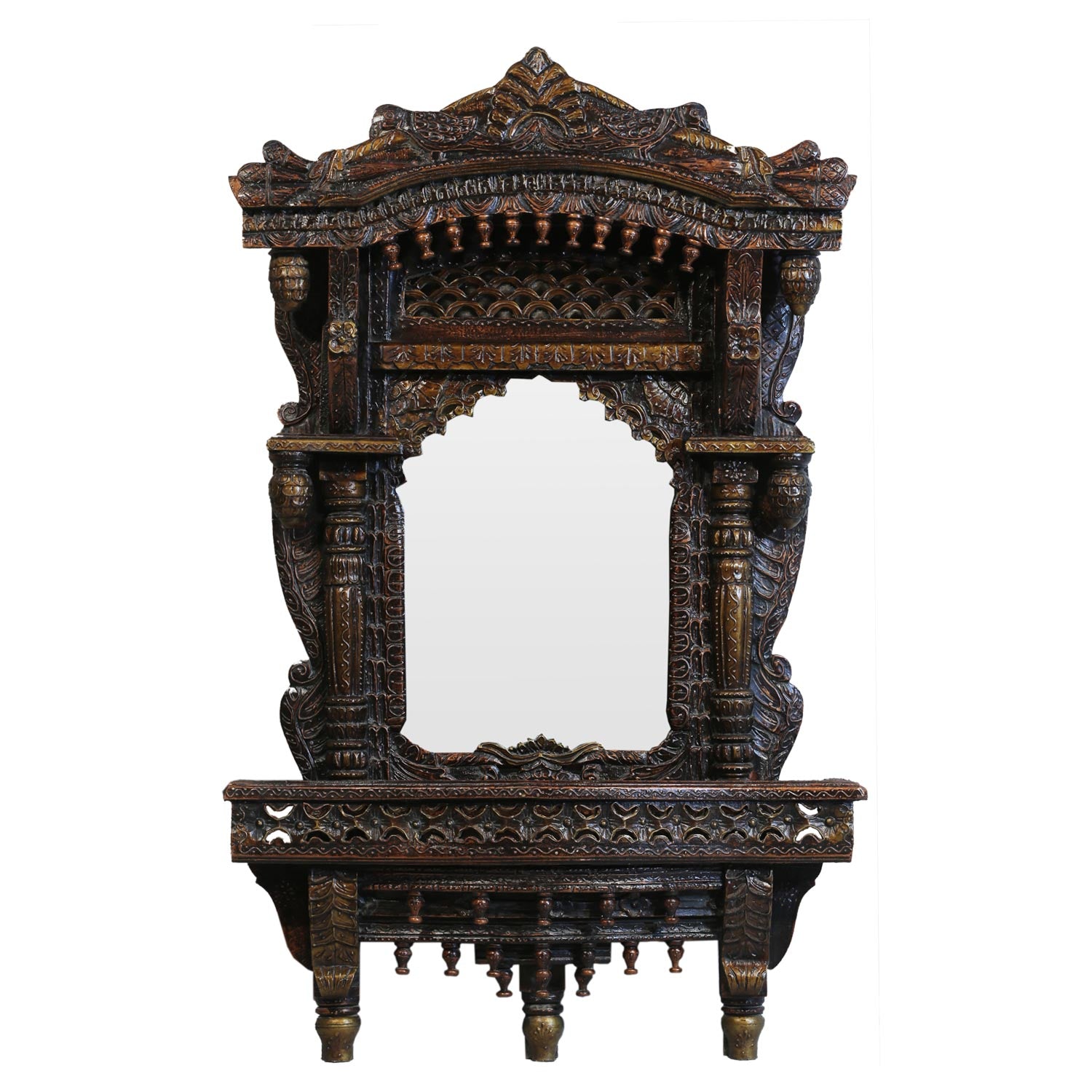 Ornate Hand Carved Solid Wood 54