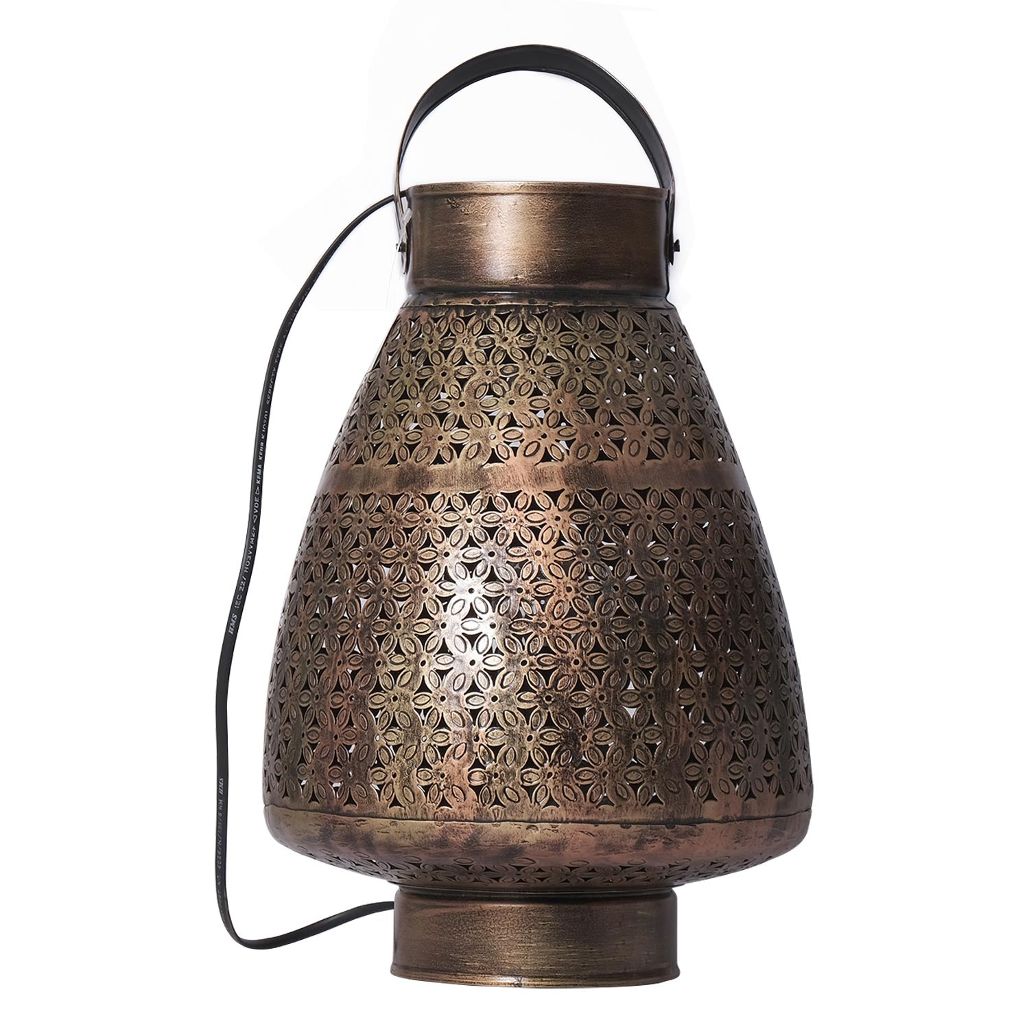 Moroccan Style Metal Lattice Table Lamp