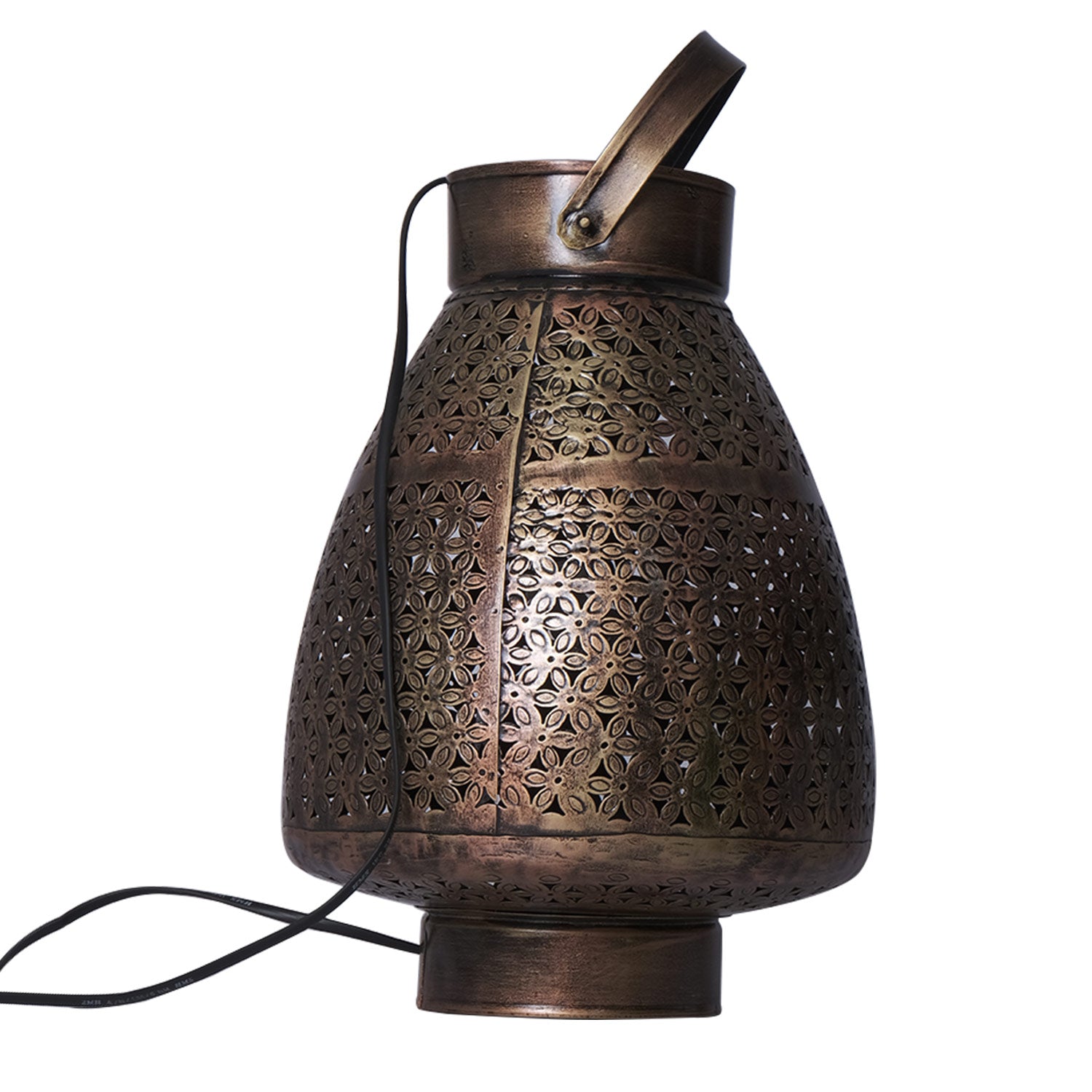 Moroccan Style Metal Lattice Table Lamp